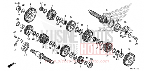 GETRIEBE (NC750X/XA) NC750XAG de 2016